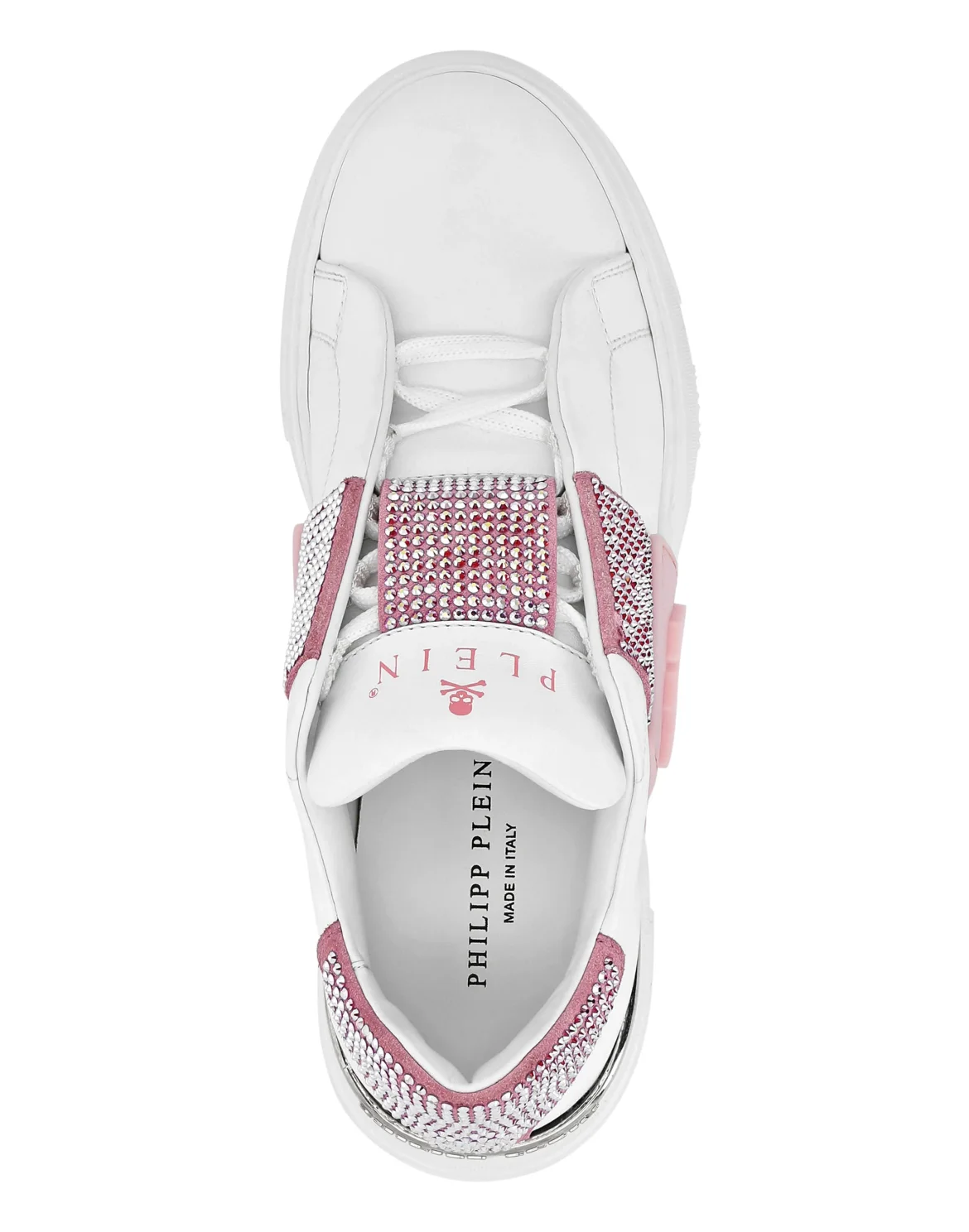 PHANTOM KICK$ Lo-Top Leather and Crystal, цвет: Белый