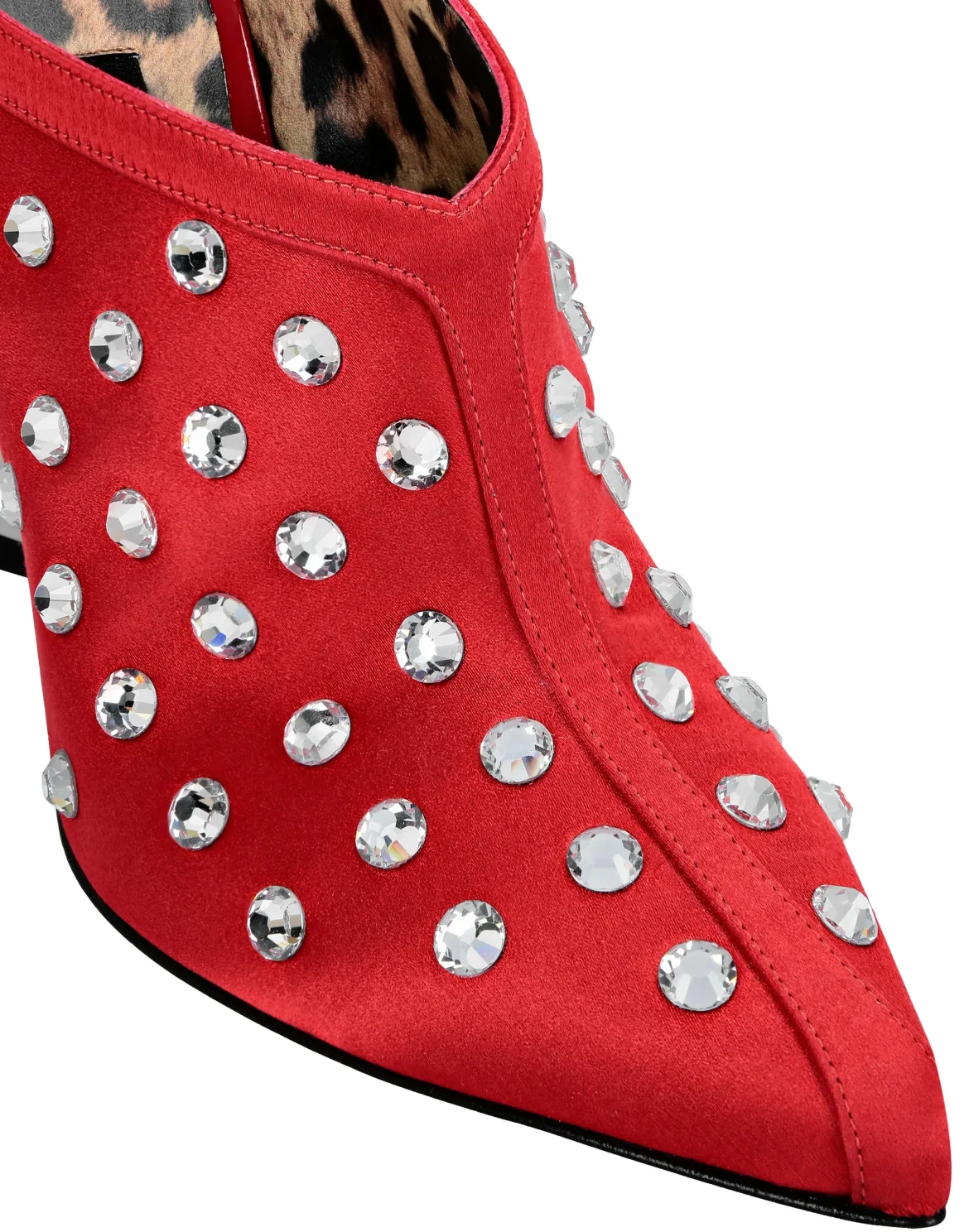 mules Hi-Heels Crystal, цвет: Красный