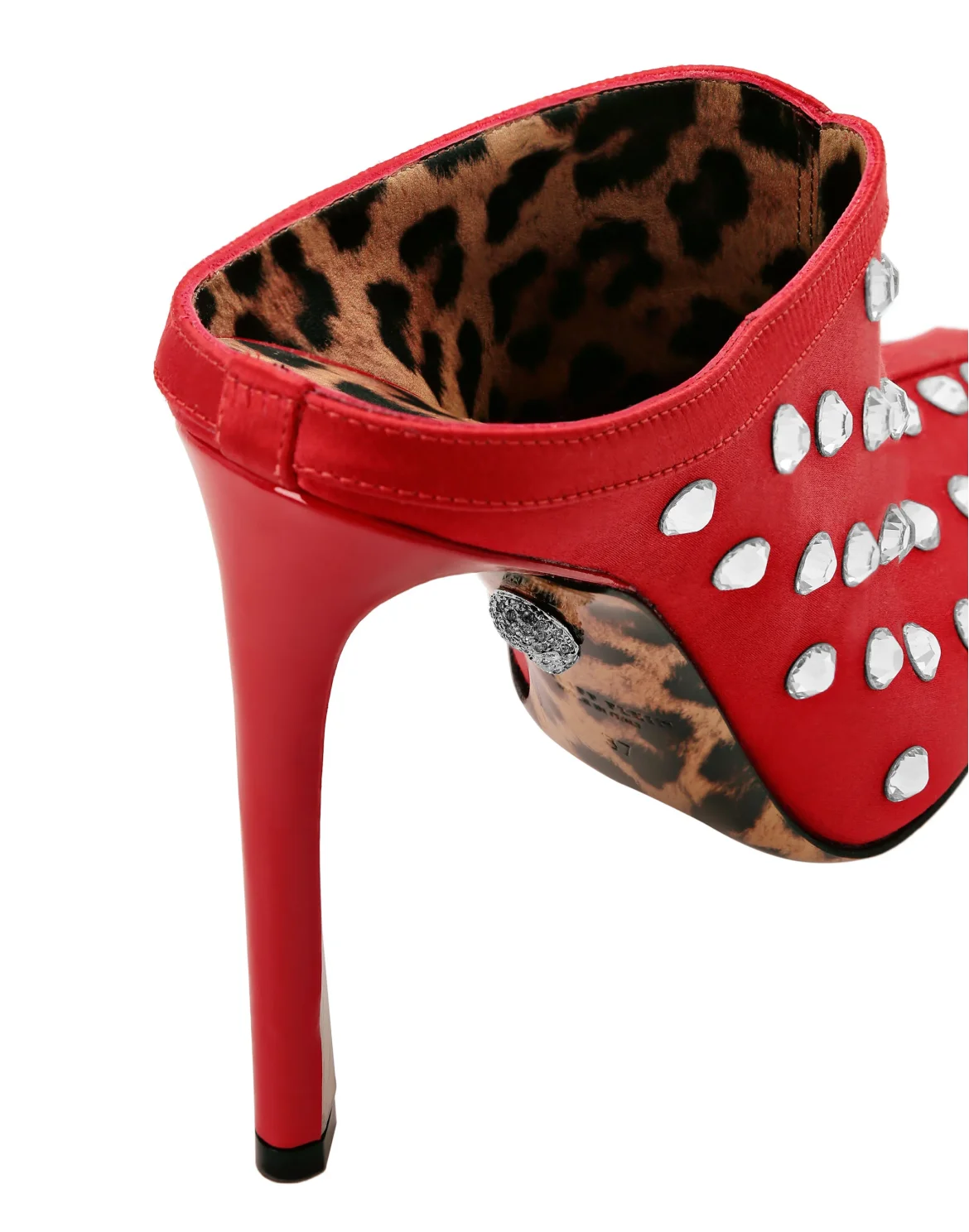 mules Hi-Heels Crystal, цвет: Красный