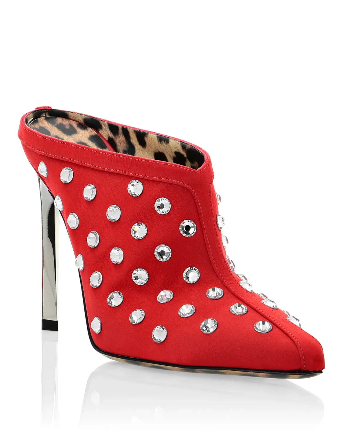 mules Hi-Heels Crystal, цвет: Красный