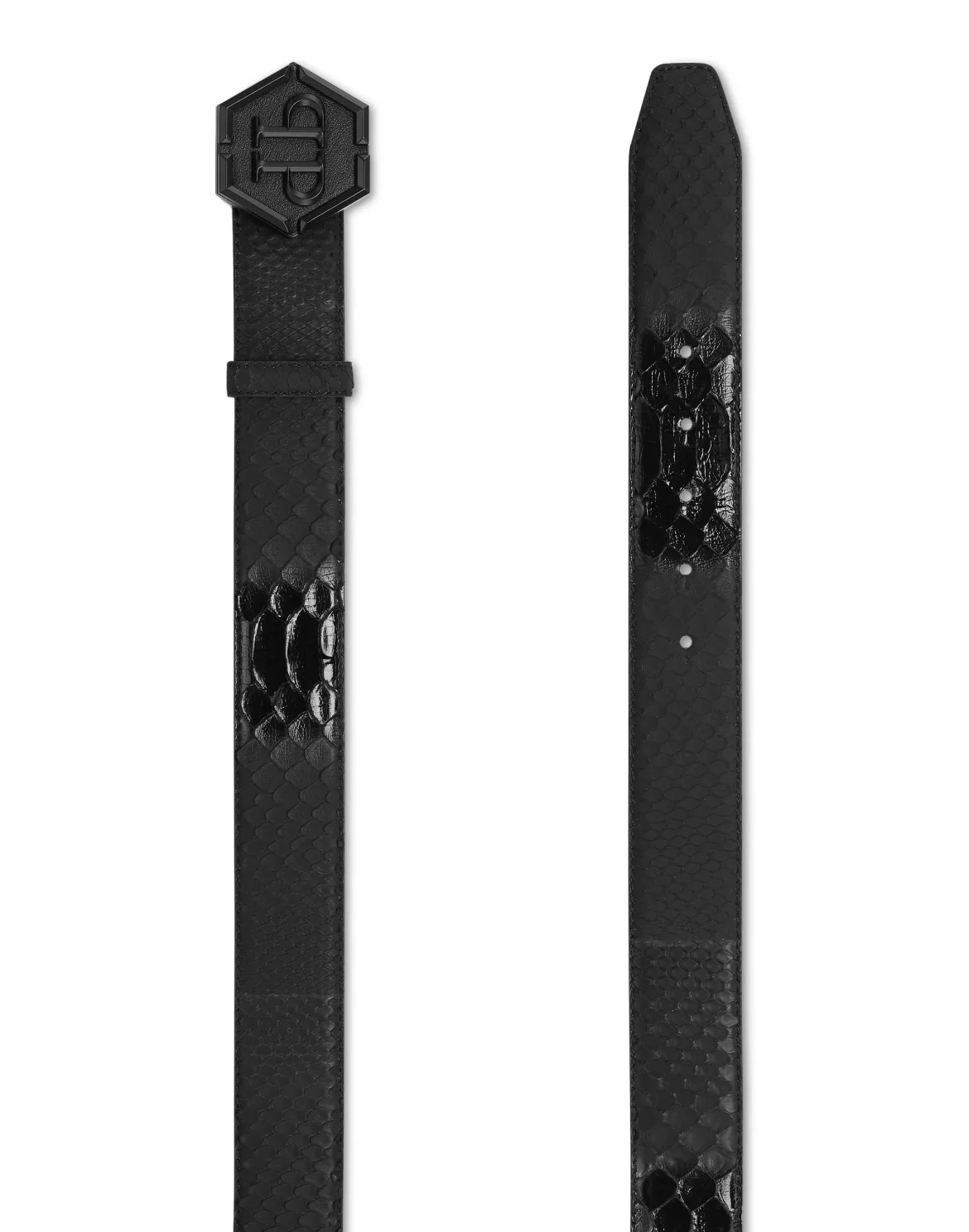 Python Leather Belt, цвет: Черный