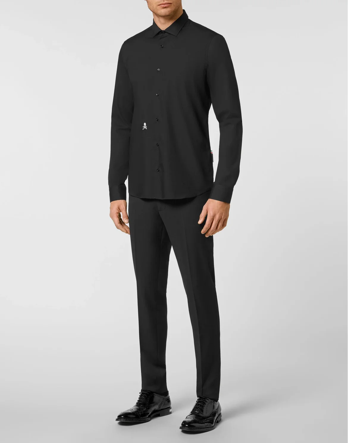 Shirt Sugar Daddy Cut LS Skull, цвет: Черный