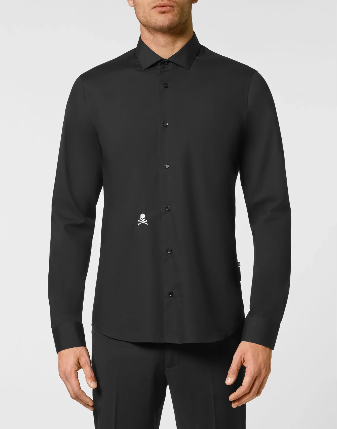 Shirt Sugar Daddy Cut LS Skull, цвет: Черный