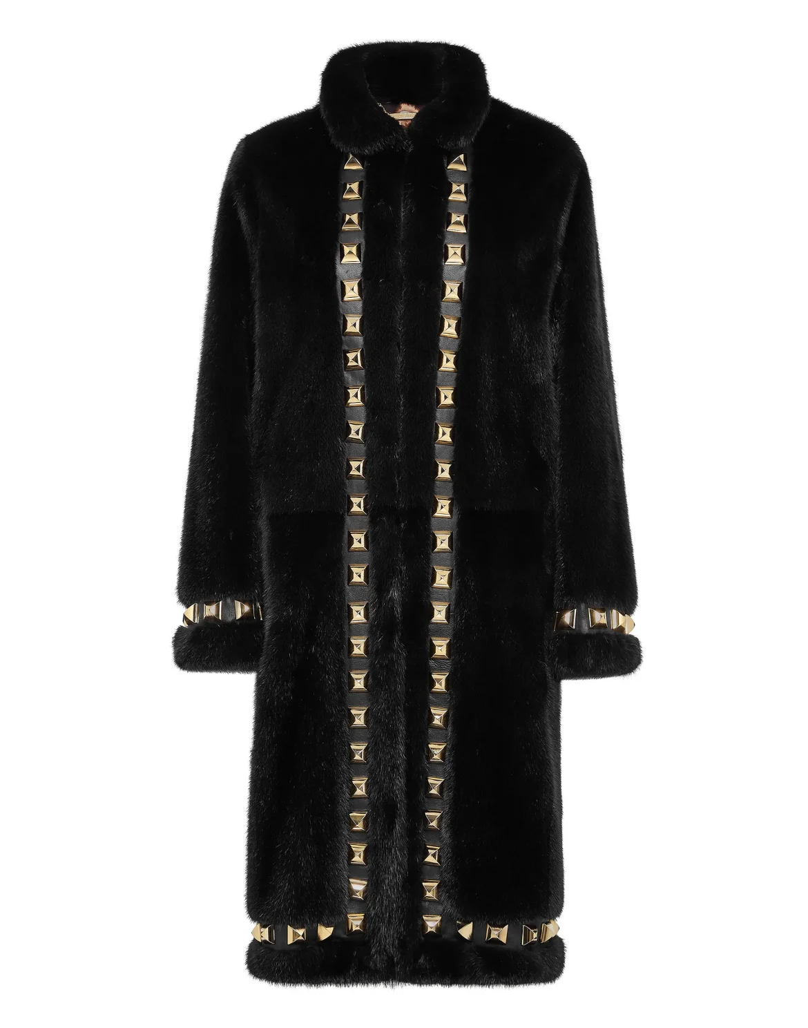 Long Fur Mink Coat, цвет: Черный