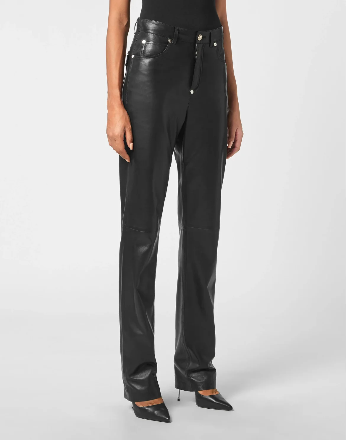 Leather Trousers Long, цвет: Черный