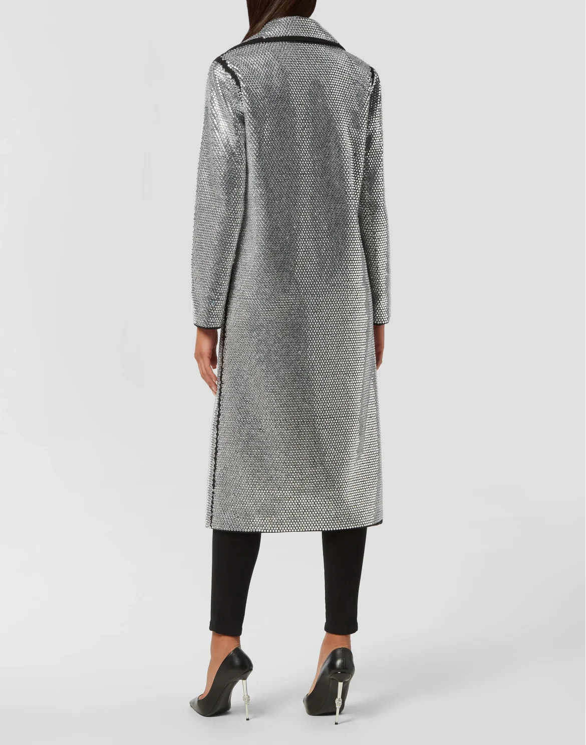 Coat Long with Crystals, цвет: Черный