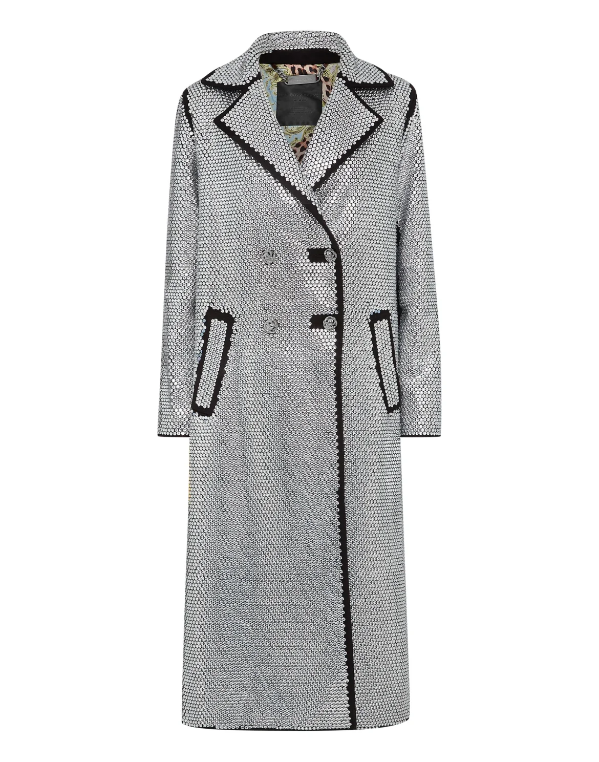 Coat Long with Crystals, цвет: Черный