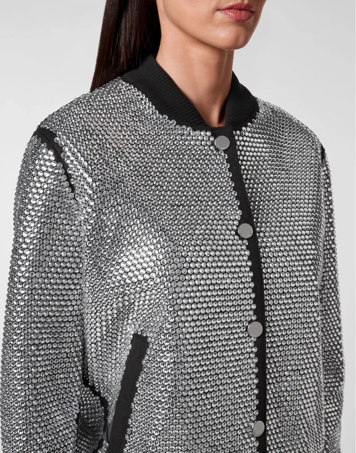 Bomber with Crystals, цвет: Черный