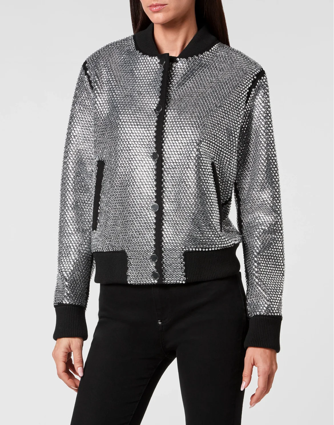 Bomber with Crystals, цвет: Черный