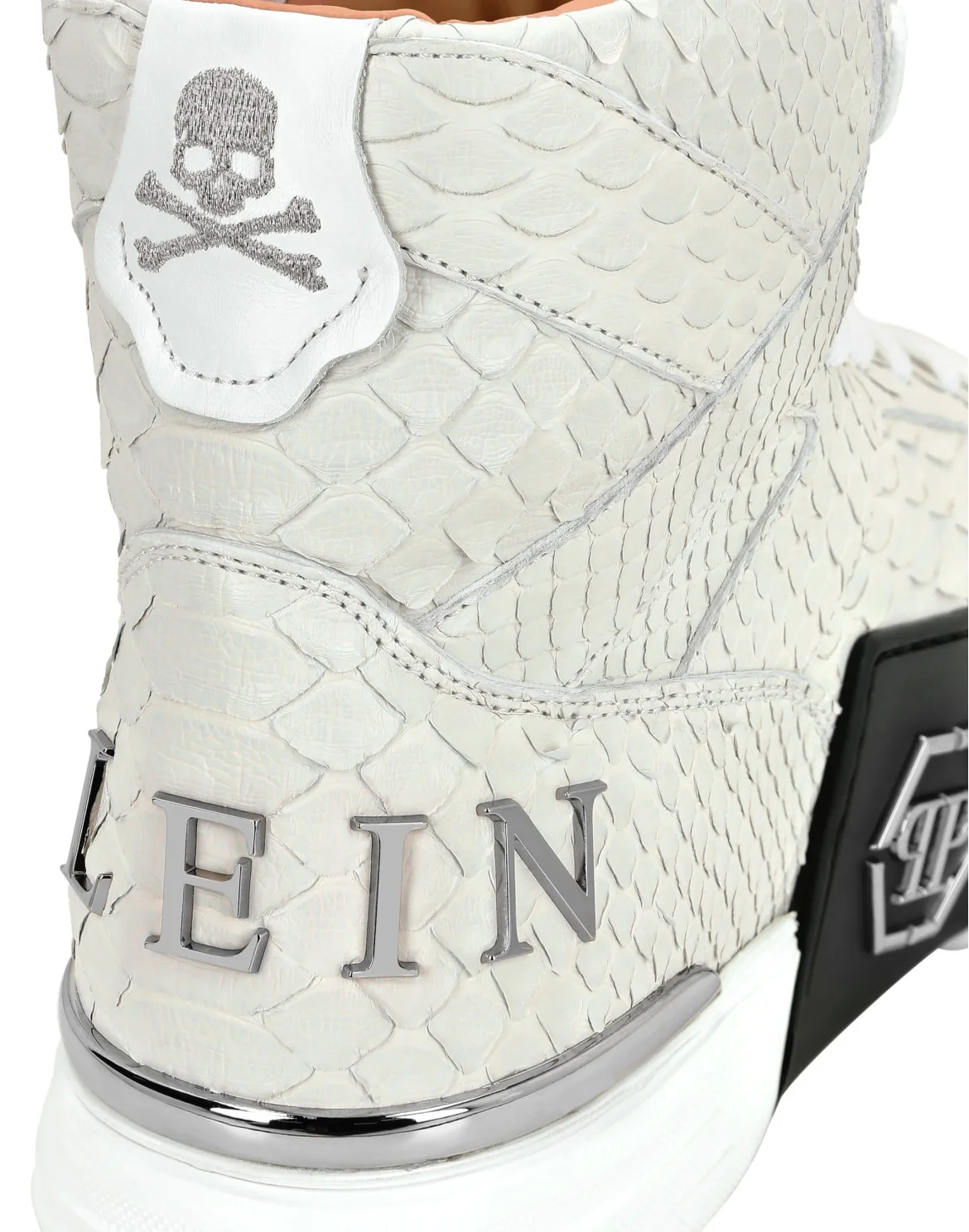 HI-TOP SNEAKERS MONEY KICK$ PYTHON Platinum HEXAGON, цвет: Белый