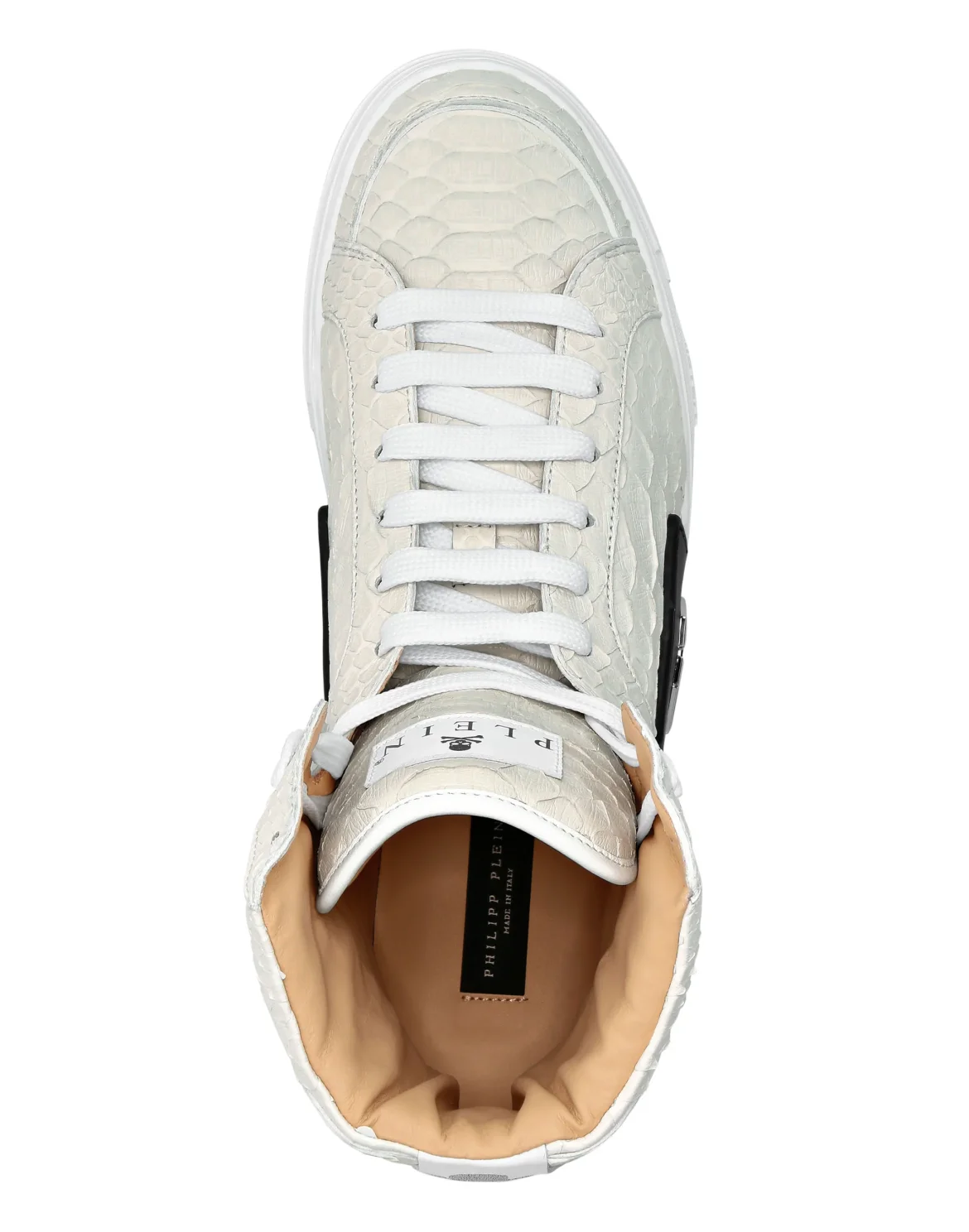 HI-TOP SNEAKERS MONEY KICK$ PYTHON Platinum HEXAGON, цвет: Белый