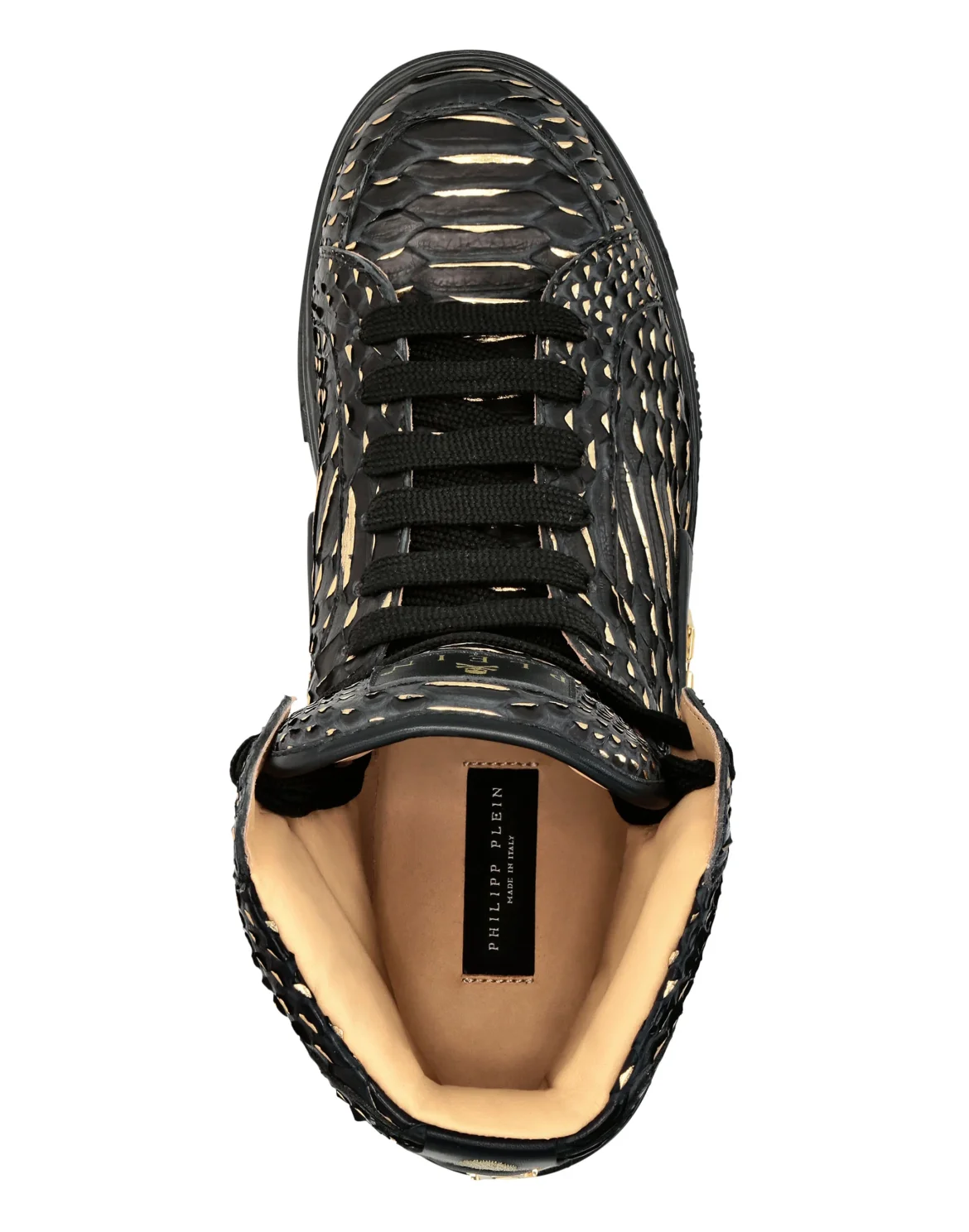 HI-TOP SNEAKERS MONEY KICK$ PYTHON Platinum HEXAGON, цвет: Черный