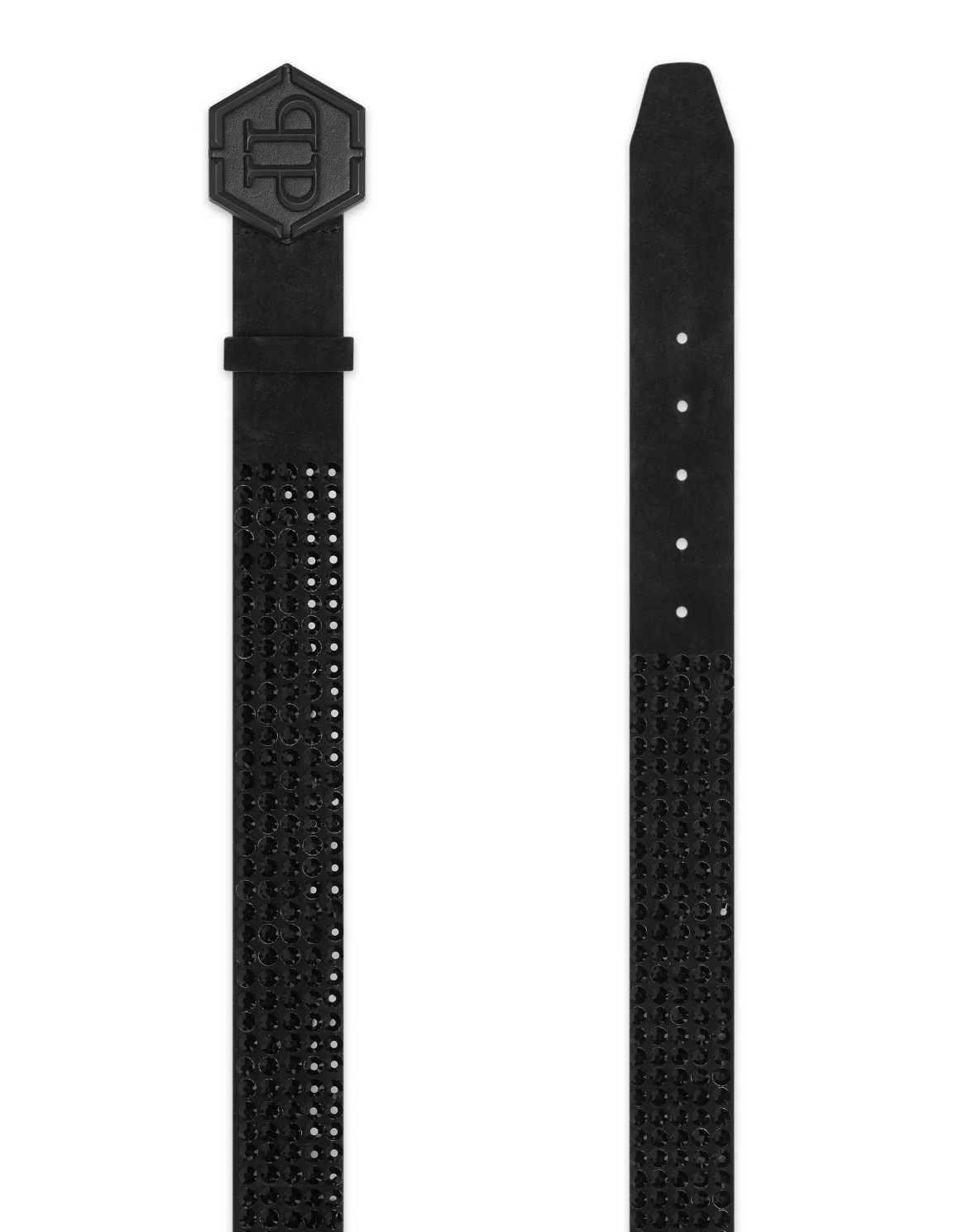 Suede Belt Stones, цвет: Черный