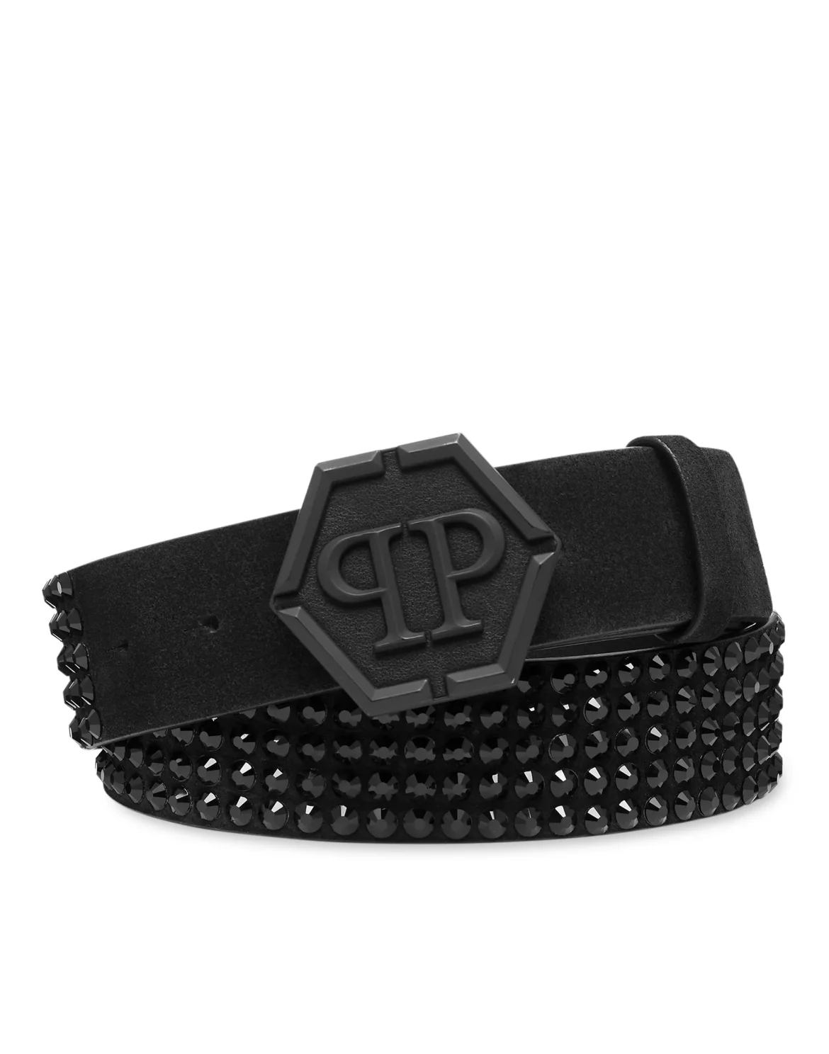Suede Belt Stones, цвет: Черный