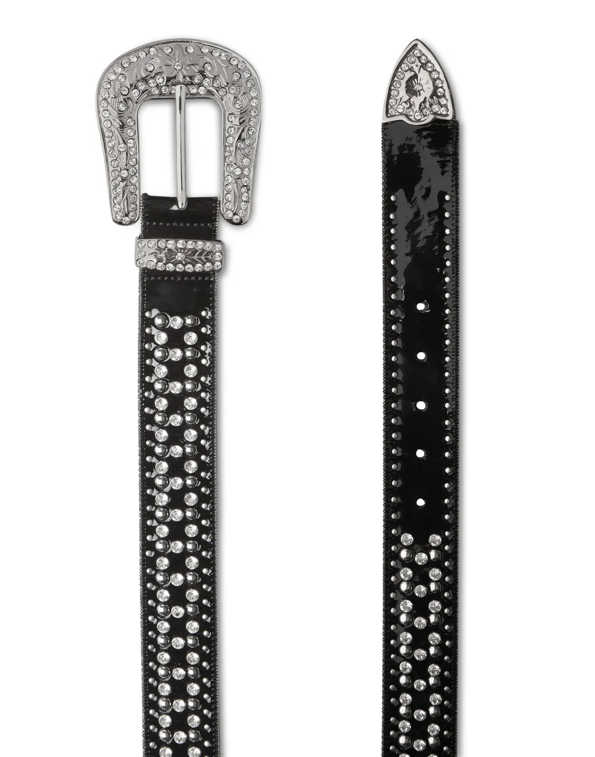 Suede Belt Stones, цвет: Черный