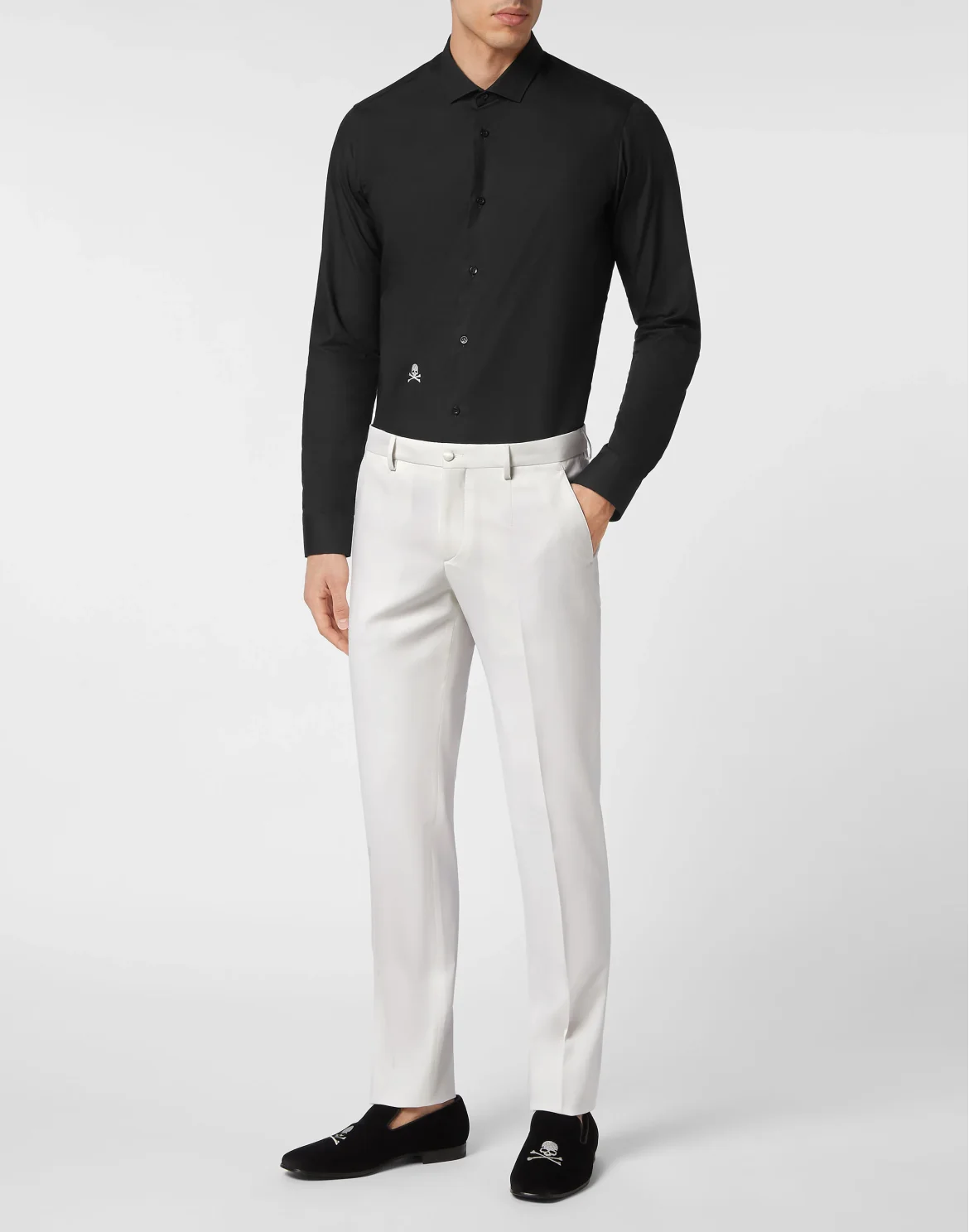 Twill Wool Long Trousers Lord fit, цвет: Белый