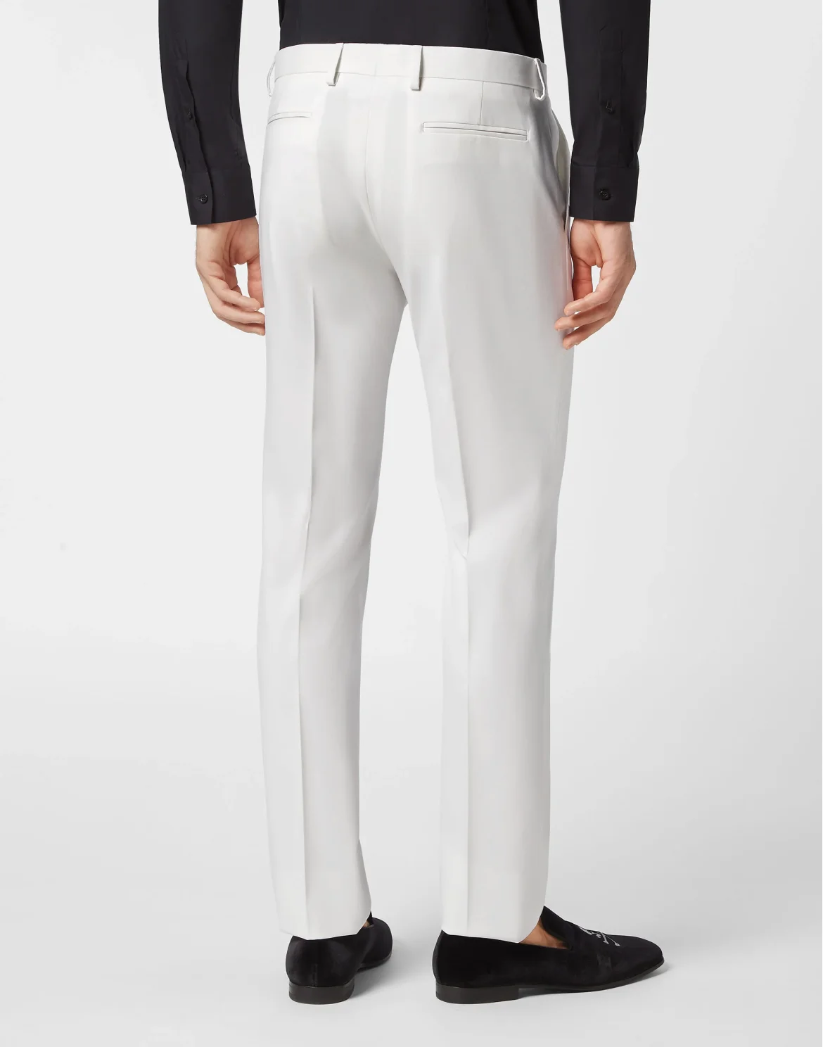 Twill Wool Long Trousers Lord fit, цвет: Белый