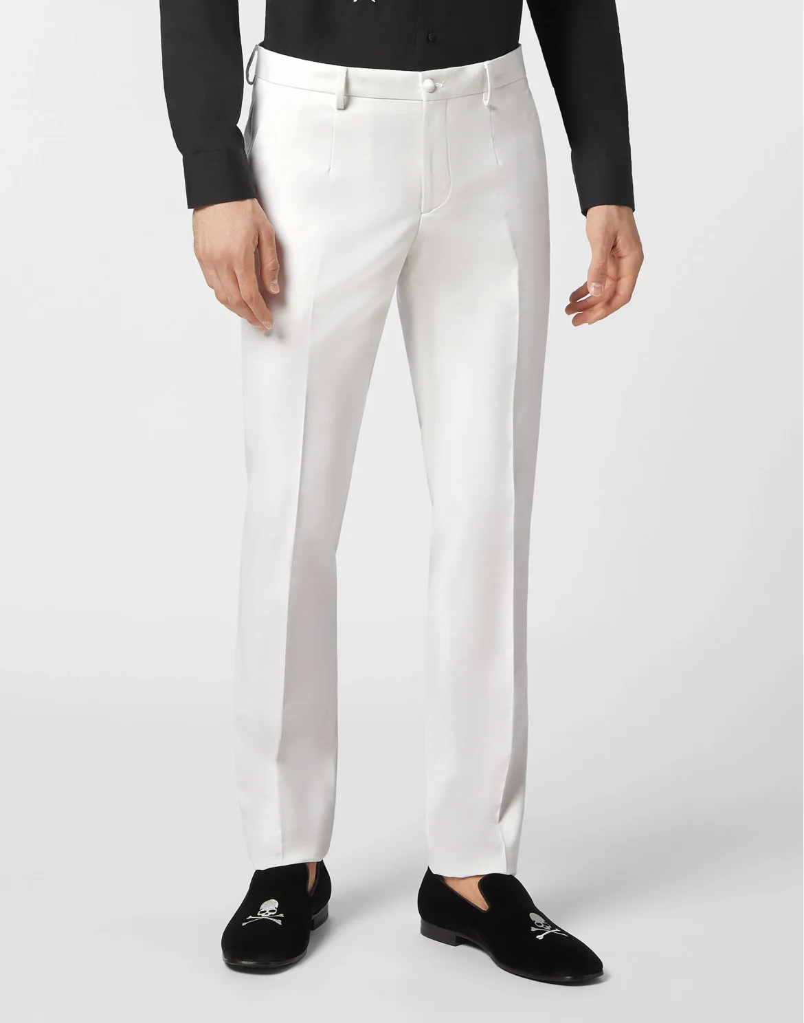 Twill Wool Long Trousers Lord fit, цвет: Белый