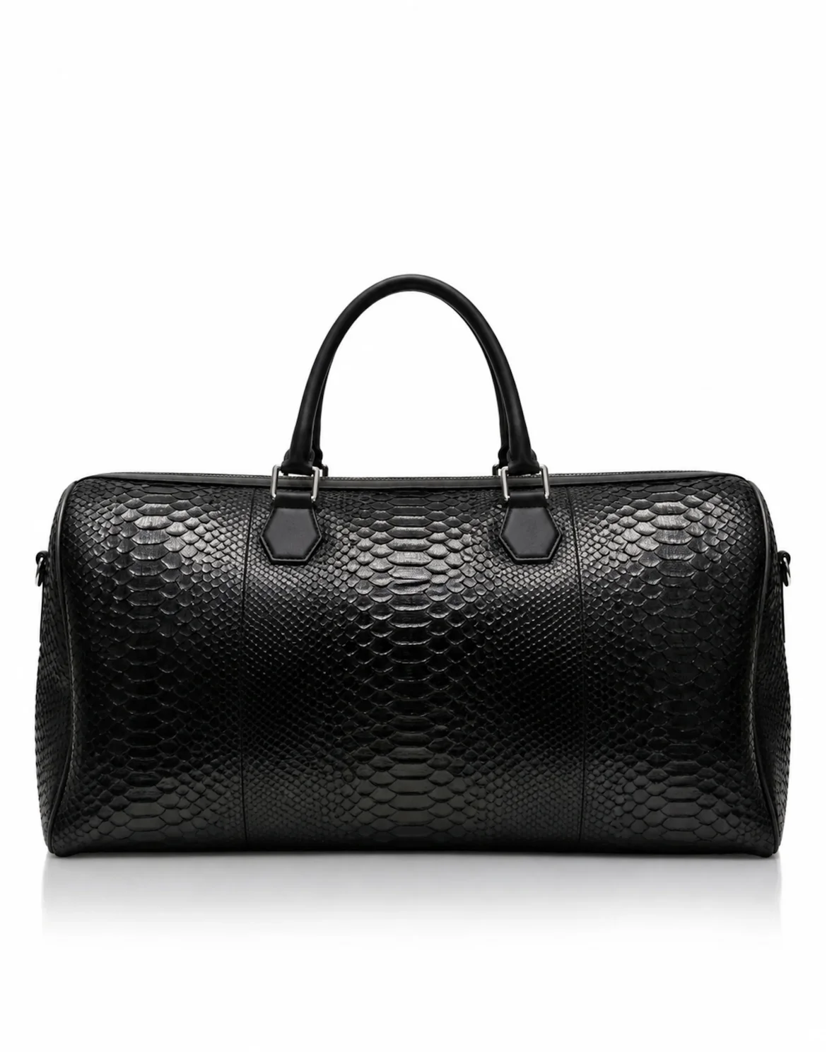 Python Leather Travel Bag Hexagon, цвет: Черный