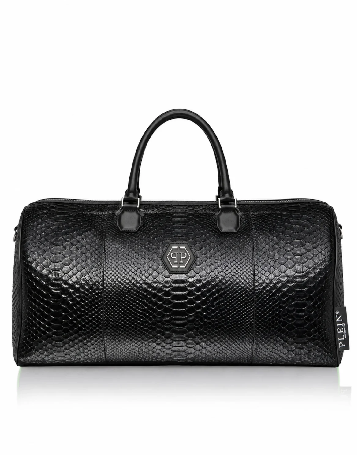 Python Leather Travel Bag Hexagon, цвет: Черный