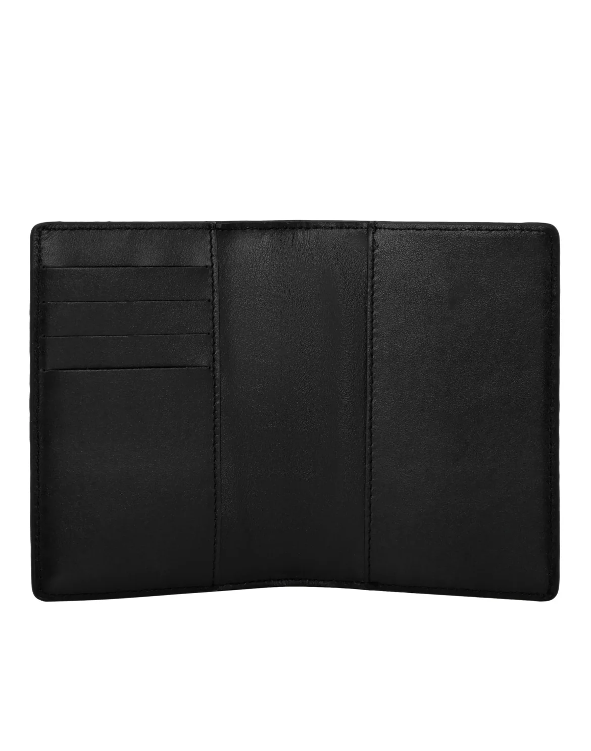 Crocco Printed Leather Passport Cover Gothic Plein, цвет: Черный