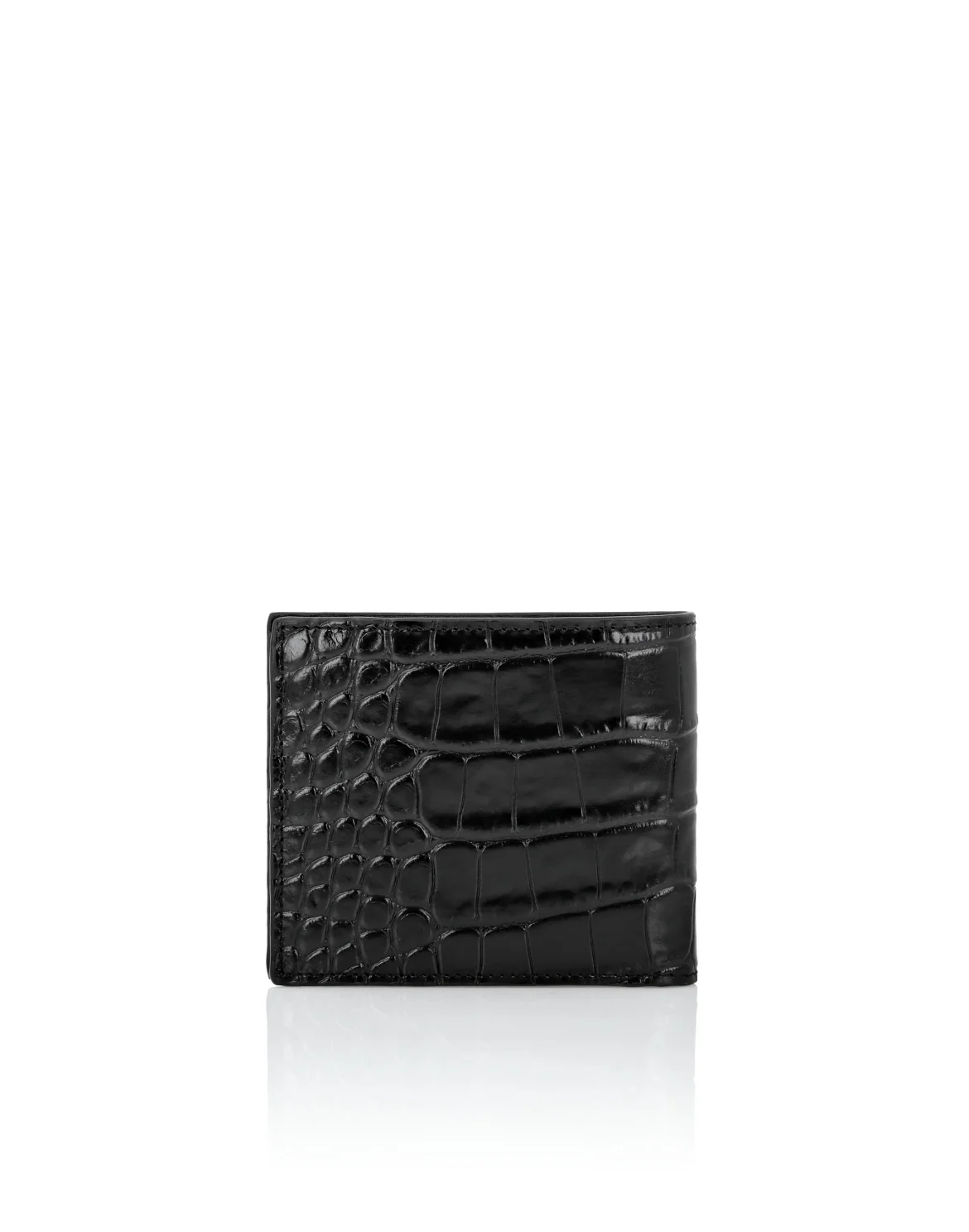 Crocco Printed Leather French Wallet Gothic Plein, цвет: Черный