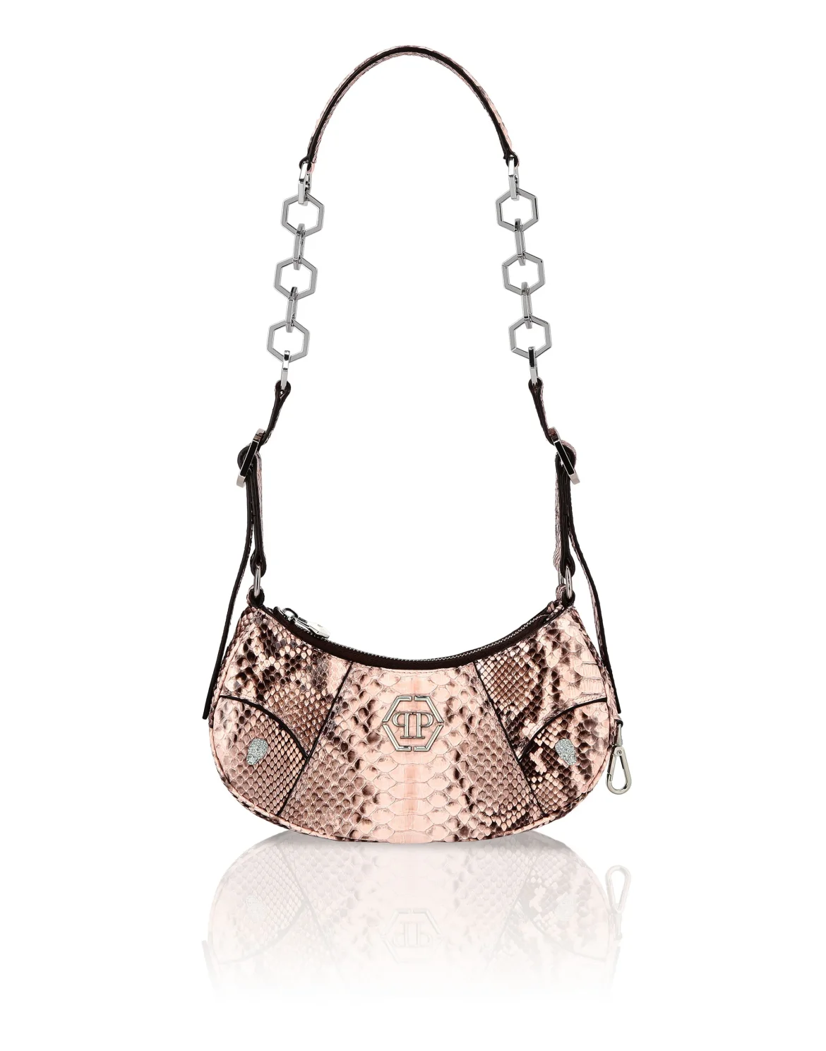 Real Python Shoulder Bag, цвет: Розовый