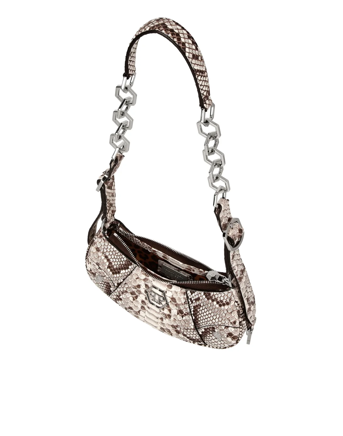 Real Python Shoulder Bag, цвет: Бежевый