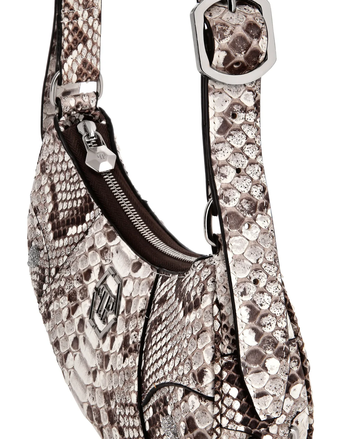 Real Python Shoulder Bag, цвет: Бежевый