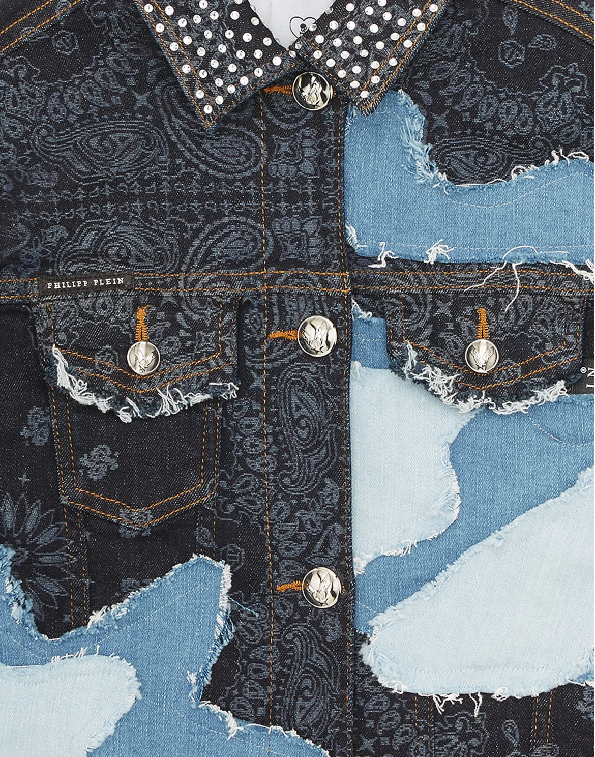Denim Patchwork Regular Jacket Camouflage, цвет: Мультиколор