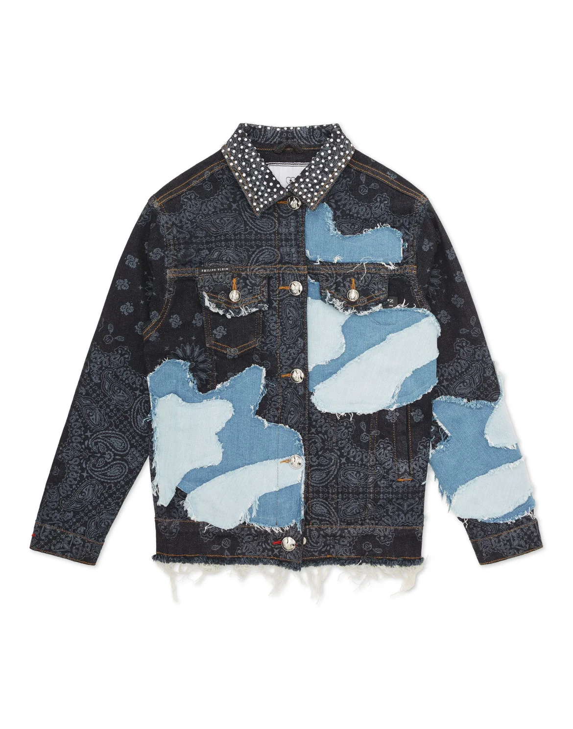 Denim Patchwork Regular Jacket Camouflage, цвет: Мультиколор