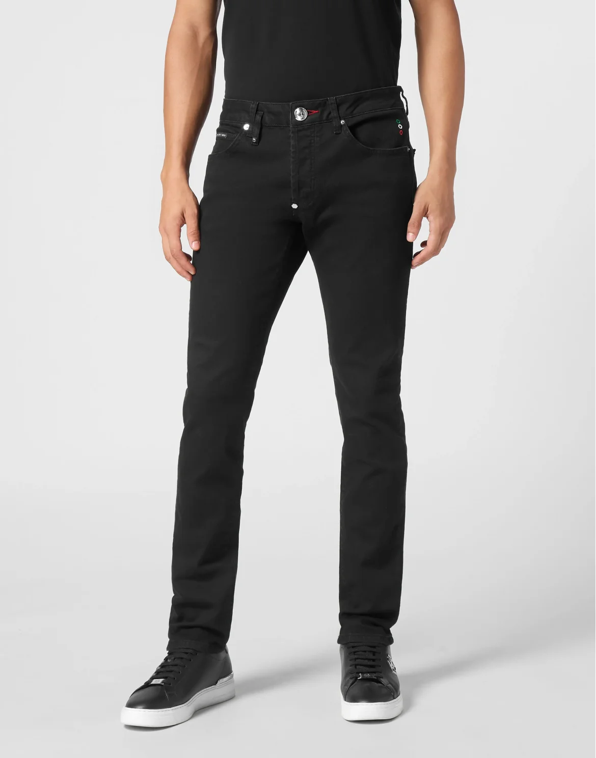 Denim Super Basic Straight Trousers, цвет: Черный
