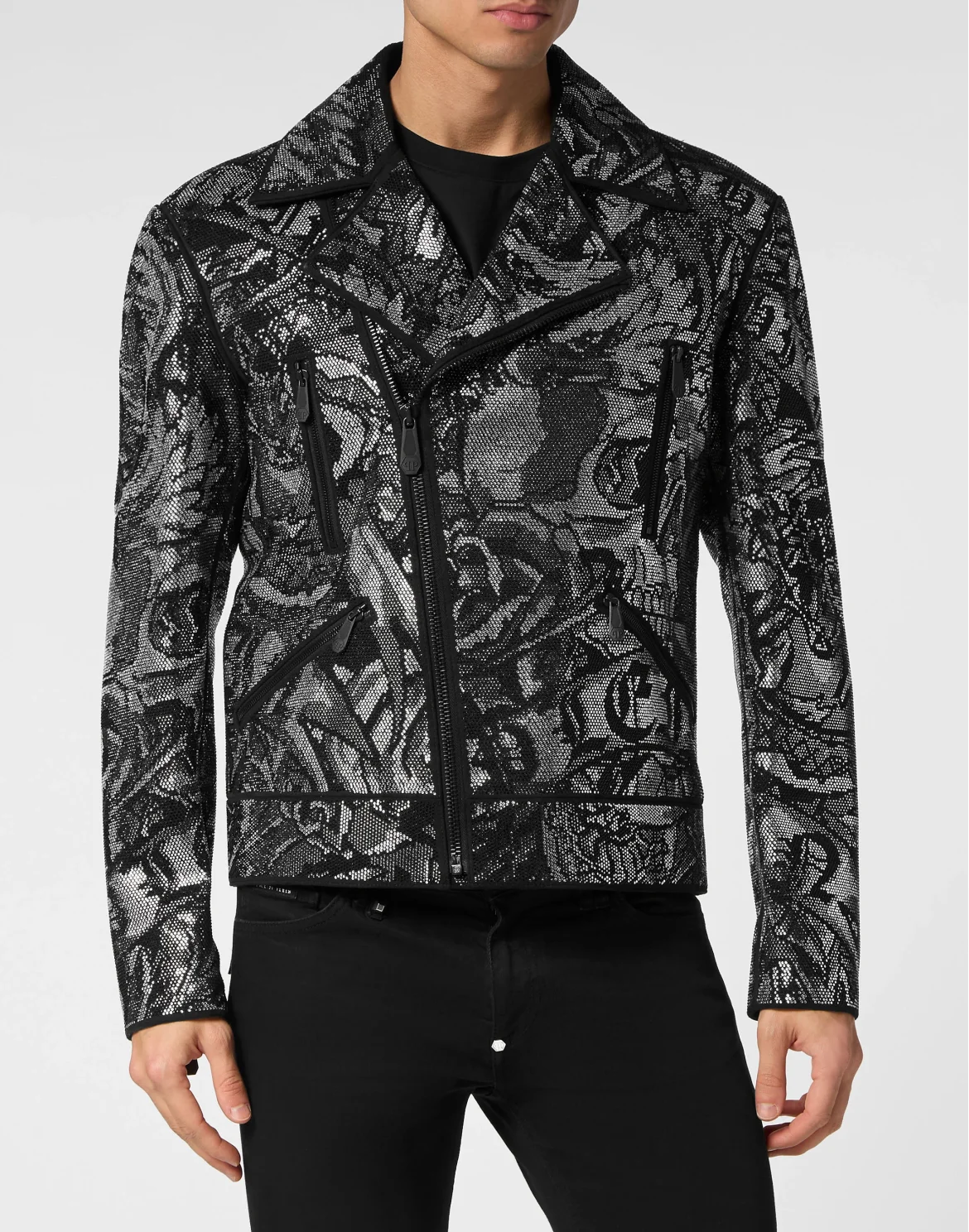 Suede Biker Jacket Tattoo, цвет: Черный