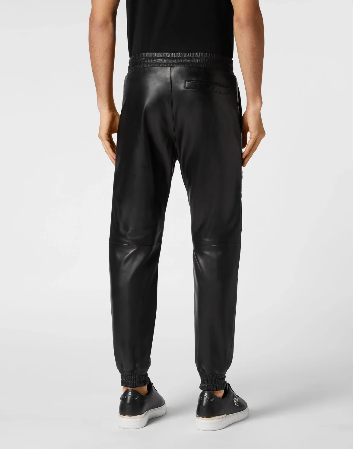 Leather Jogging Trousers, цвет: Черный