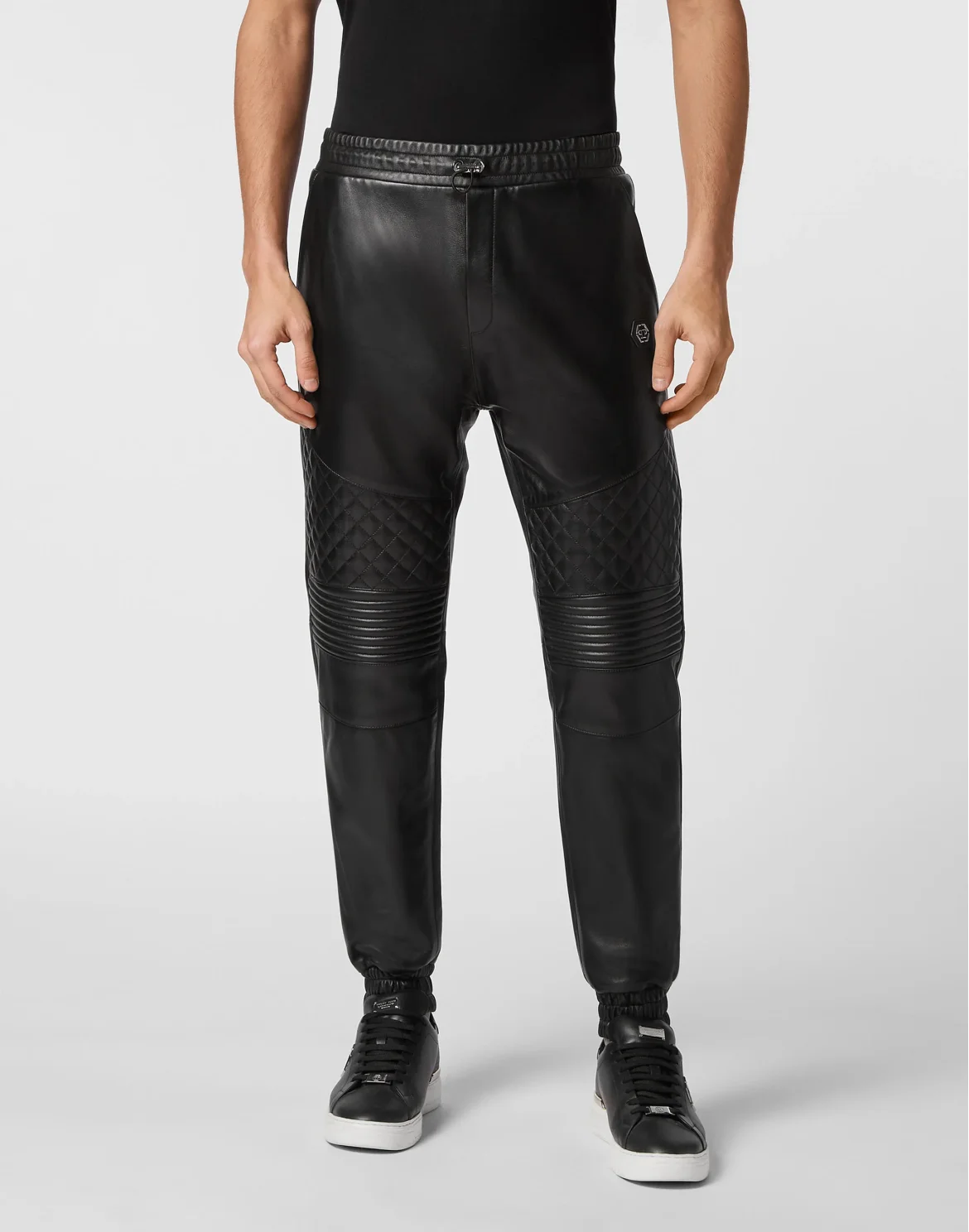 Leather Jogging Trousers, цвет: Черный