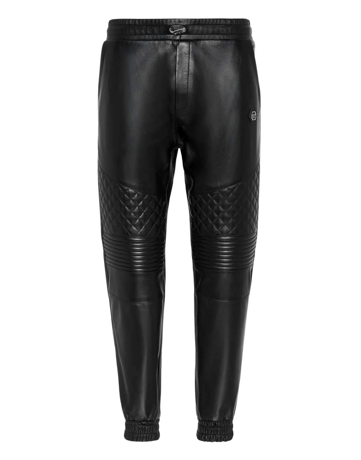 Leather Jogging Trousers, цвет: Черный