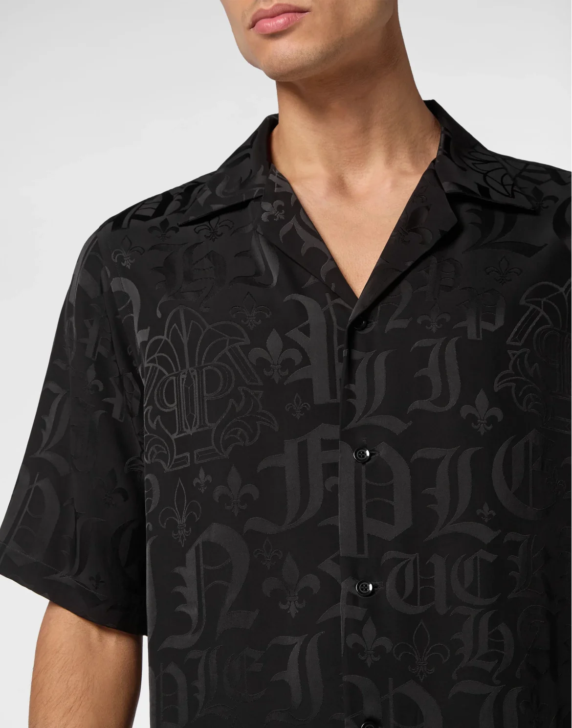 Jacquard Shirt SS Monogram, цвет: Черный