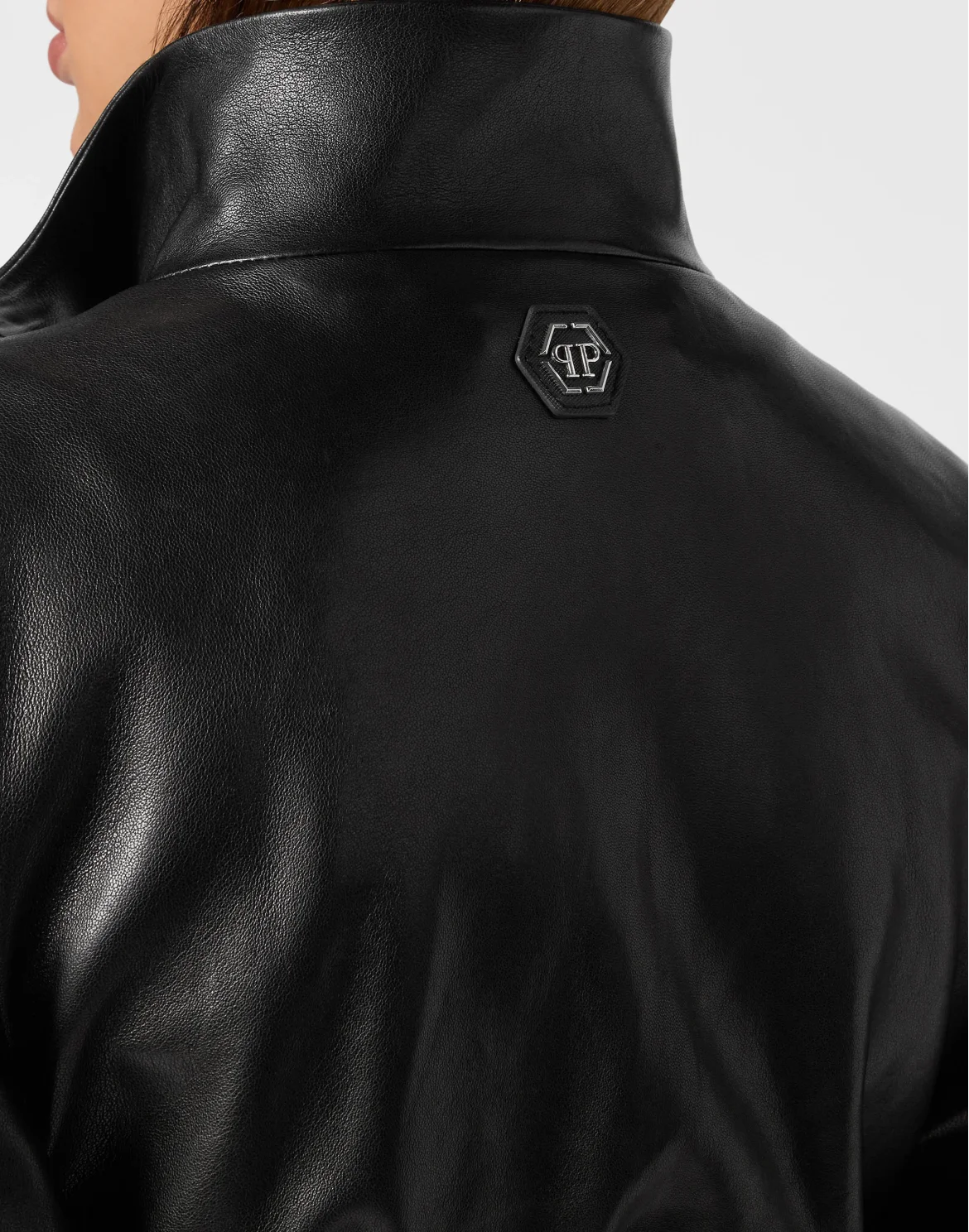 Leather Basic Bomber, цвет: Черный