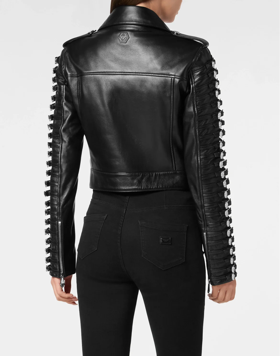 Leather Jacket Crystal Skull, цвет: Черный
