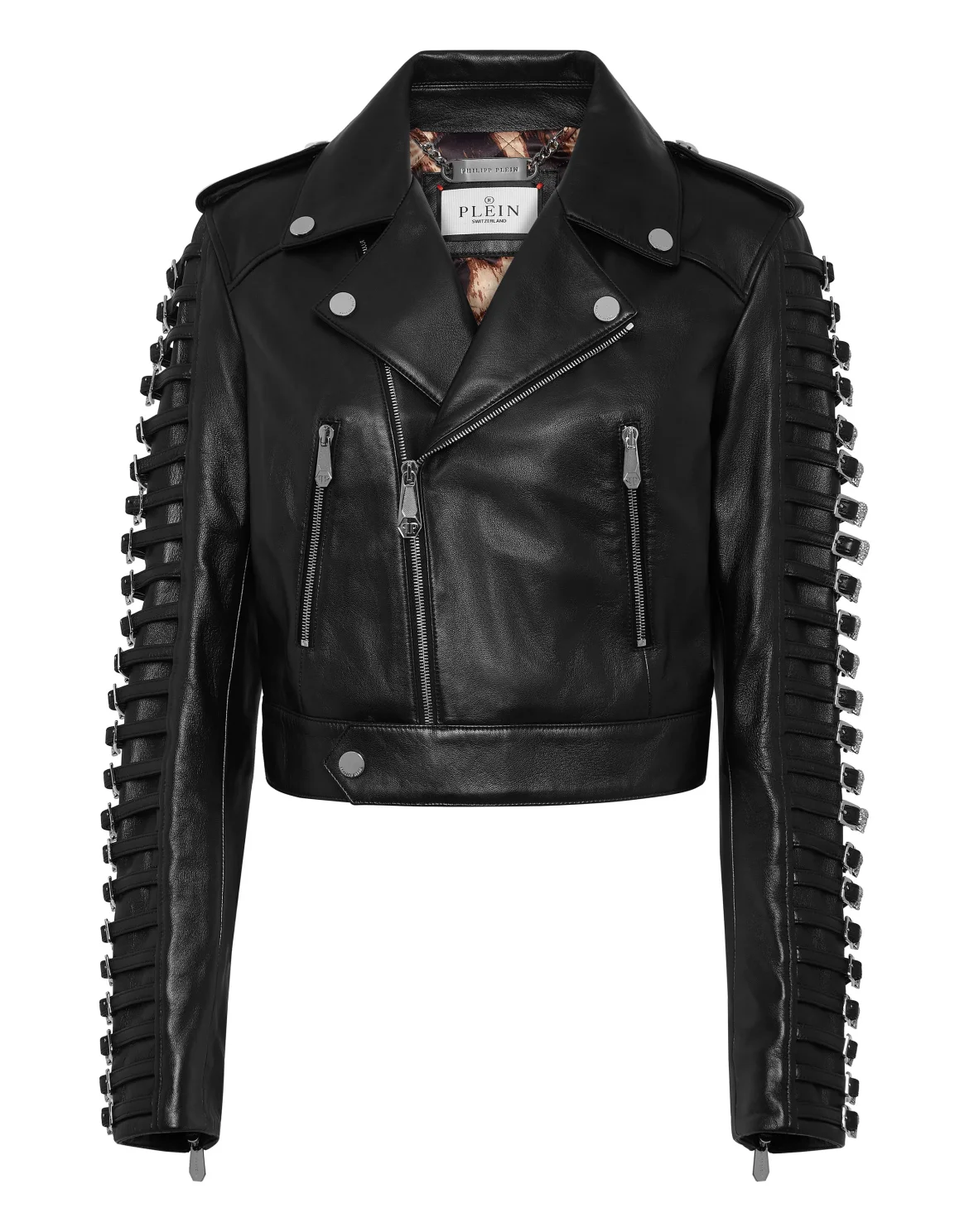 Leather Jacket Crystal Skull, цвет: Черный