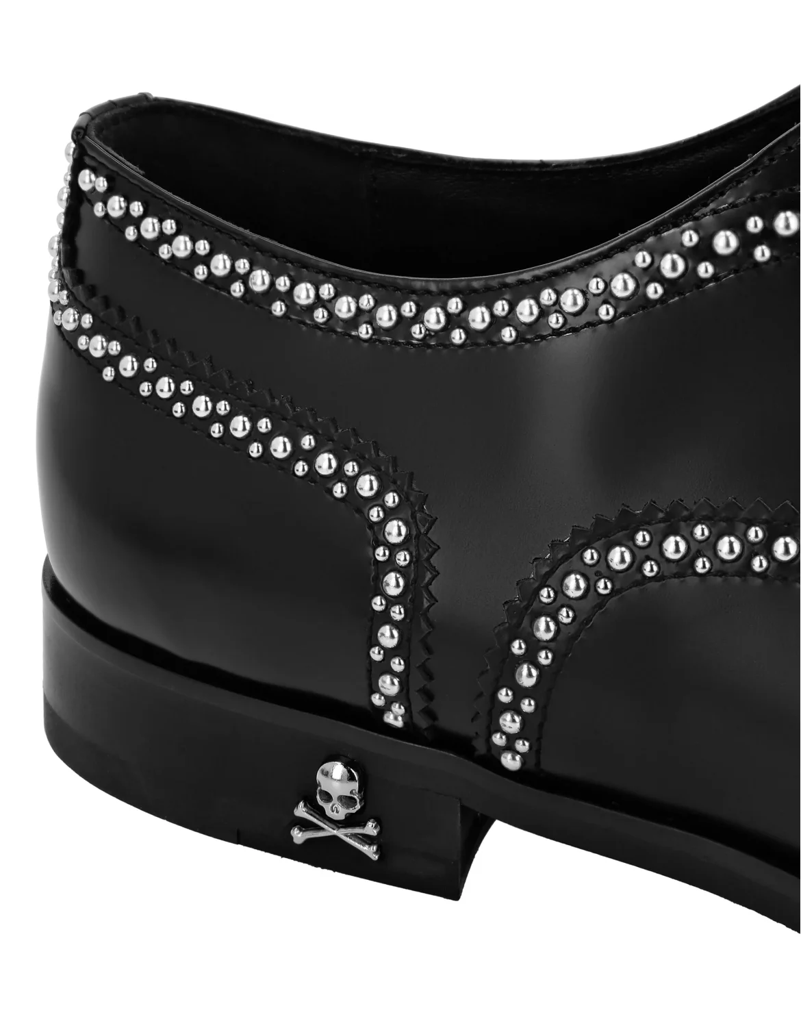 Calf Skin Leather Lace Up Shoes, цвет: Черный