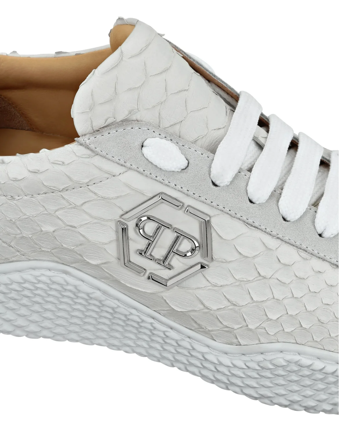 Python & Suede Runner, цвет: Белый