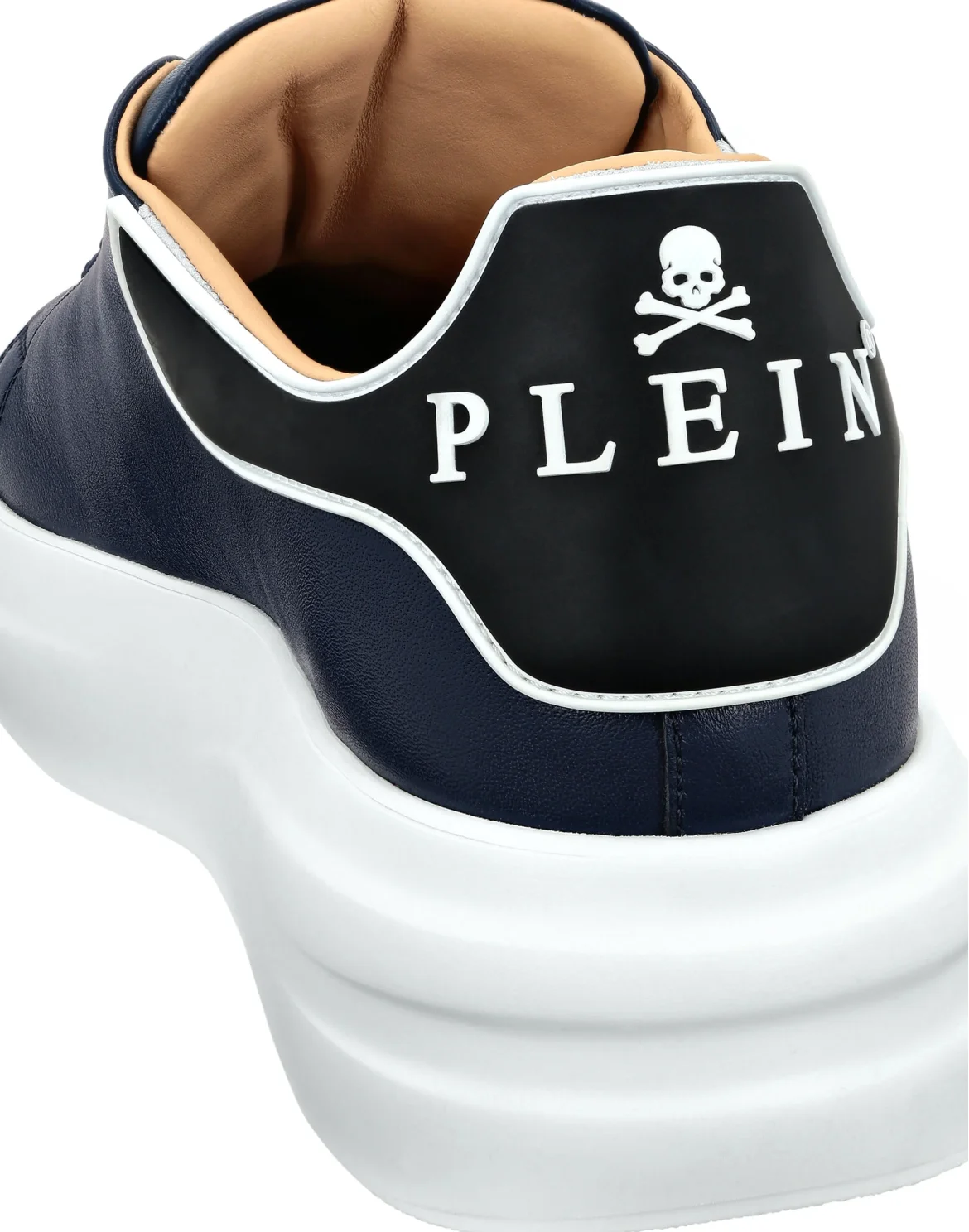 Leather Lo-Top Sneakers, цвет: Синий