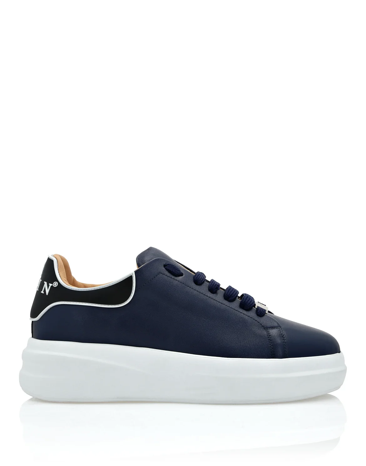 Leather Lo-Top Sneakers, цвет: Синий