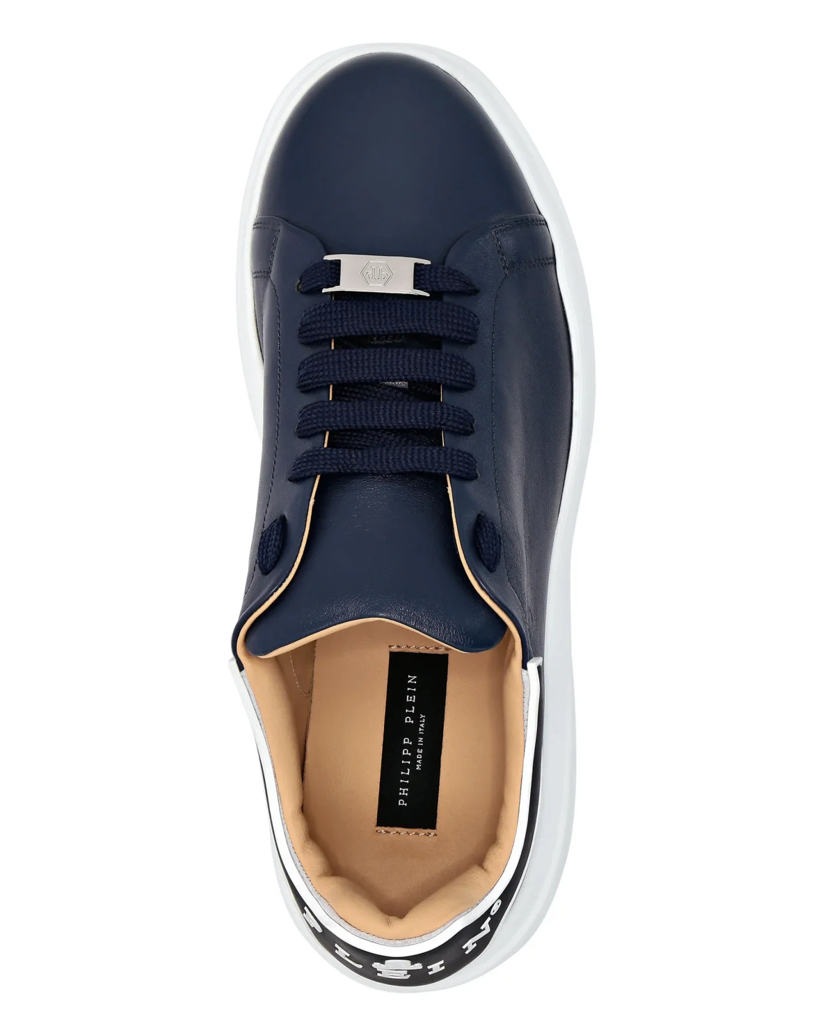 Leather Lo-Top Sneakers, цвет: Синий