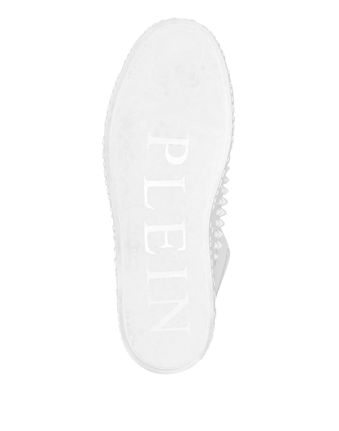 Nappa Leather Mid-Top Sneakers Studs, цвет: Белый