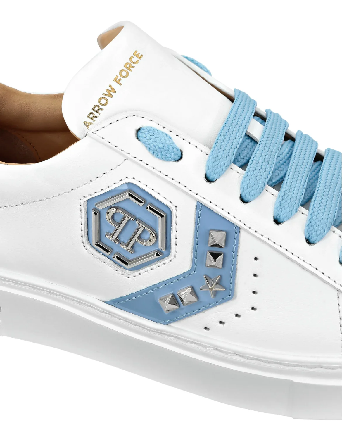 Lo-Top Leather Arrow Force Studs Sneakers, цвет: Голубой