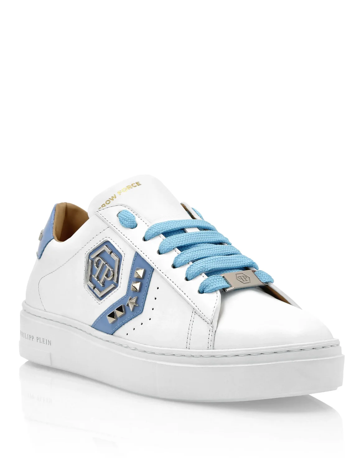 Lo-Top Leather Arrow Force Studs Sneakers, цвет: Голубой