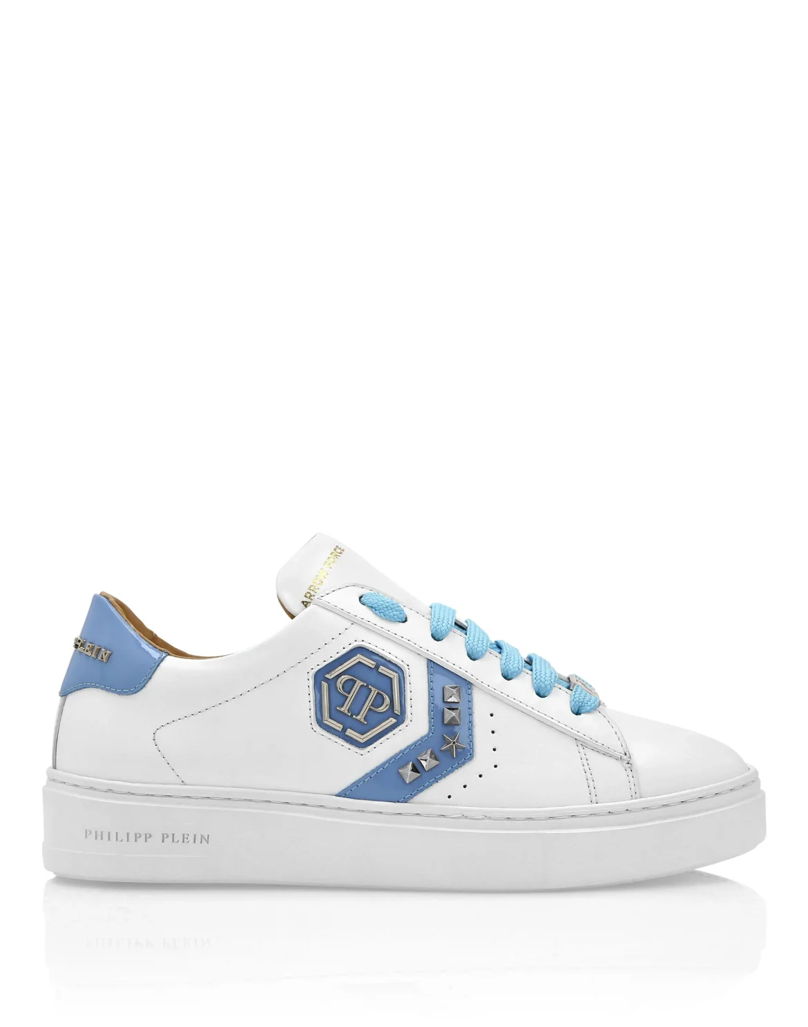 Lo-Top Leather Arrow Force Studs Sneakers, цвет: Голубой