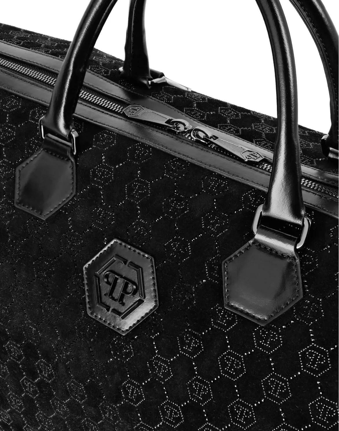 Leather Weekend Bag Monogram Strass, цвет: Черный